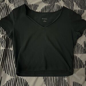 Wild Fable Black V-Neck Crop Top